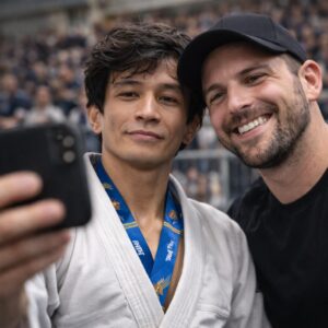 Foto e autógrafo com o João Miyao